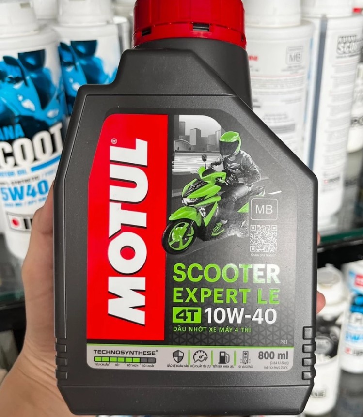 Nhớt Motul Xe Tay Ga Scooter Expert 10W40 800ml Nhớt láp Motul 120ml Chính hãng cao cấp