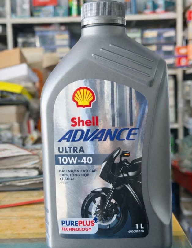 Nhớt Shell Advance 4T Ultra Full Tổng Hợp Xe Số (Chai Màu Xám)