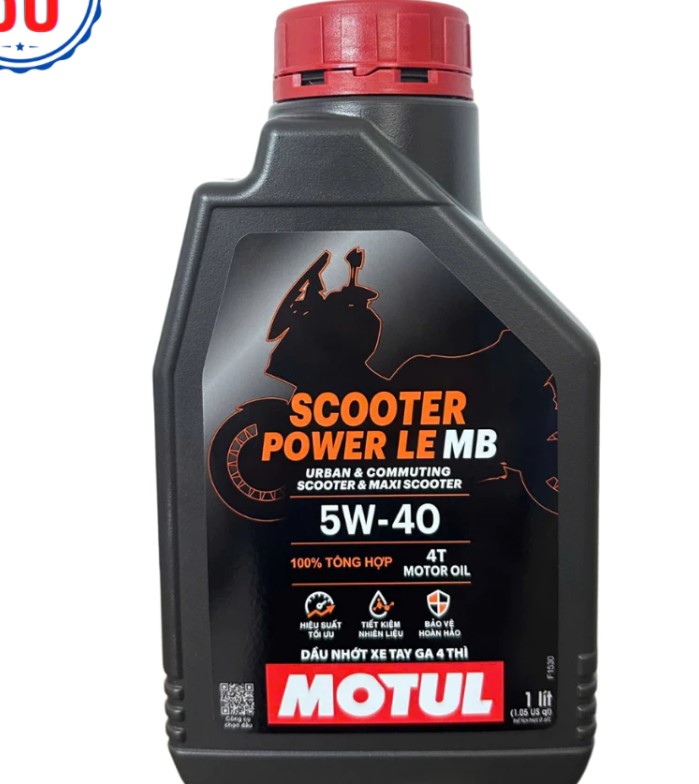 Nhớt Tổng Hợp 100% Xe Tay Ga Motul Scooter Power LE 5W40