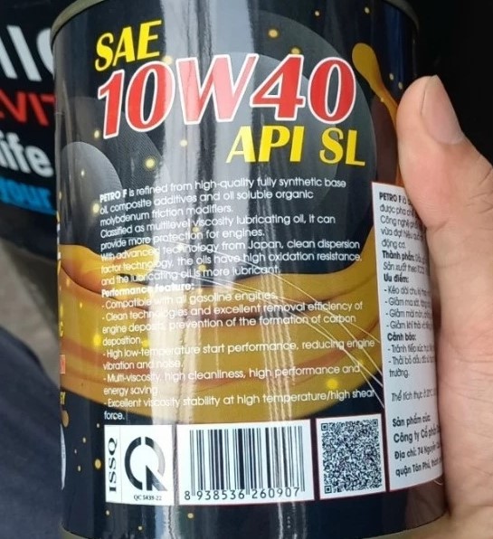 Nhớt Tổng Hợp Petrol One 10W40 Dùng Cho Xe Máy Nhập Khẩu UAE