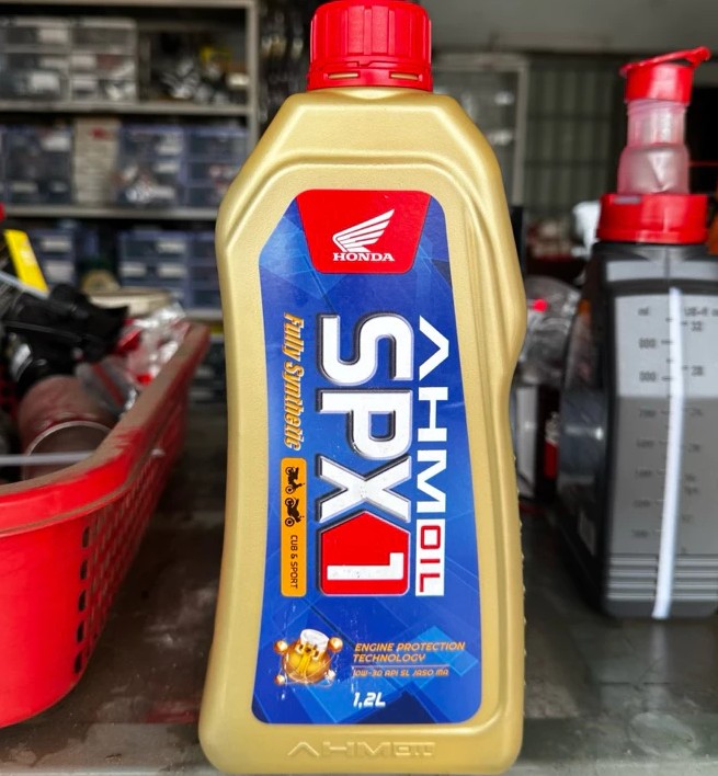Nhớt Tổng Hợp (Xe Côn) AHM SPX1 10W30 1.2L Chính Hãng Cho Winner, Sonic Nhập Khẩu Indonesia