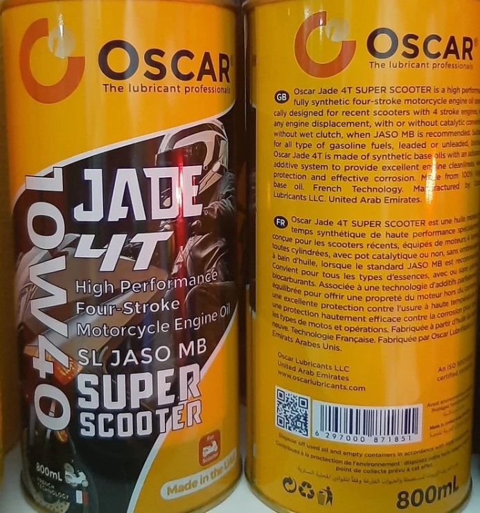 Nhớt Xe Ga Oscar Jade 4T Super Scooter 10W40 Full Tổng Hợp Nhập Khẩu UAE
