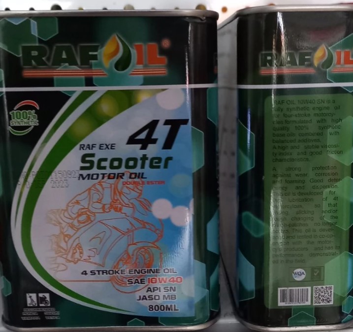 Nhớt Xe Ga Rafoil Scooter 10W40 Double Ester 800ml Tổng Hợp Nhập Khẩu UAE