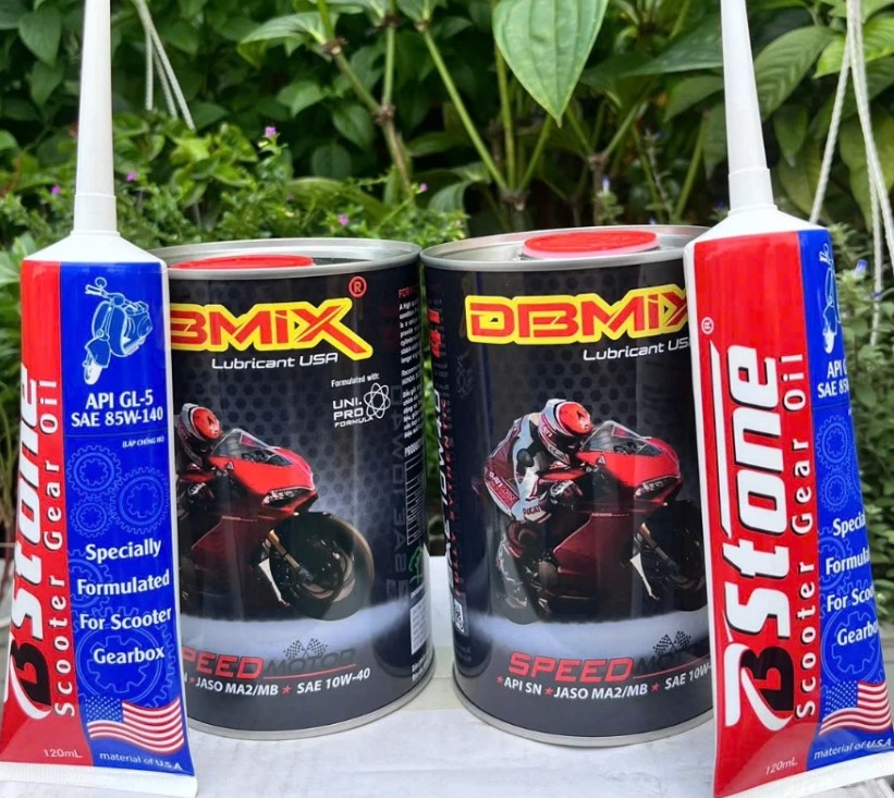 Nhớt Xe Máy Full Tổng Hợp DBMIX 10W40 Cho Xe Số Và Xe Tay Ga 0.8L/1L