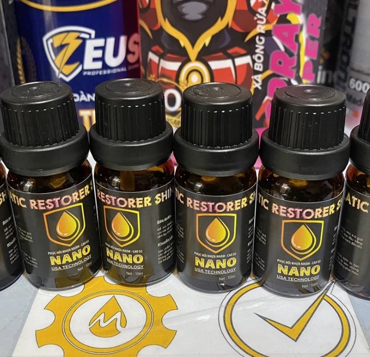 Phục Hồi Nhựa Nhám Đen Nano Plastic Restorer Phục Hồi & Bảo Vệ Nhựa Nhám Ô Tô, Xe Máy