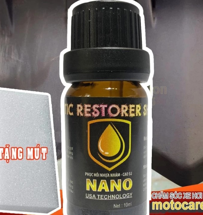 Phục Hồi Nhựa Nhám Đen Nano Plastic Restorer Phục Hồi & Bảo Vệ Nhựa Nhám Ô Tô, Xe Máy