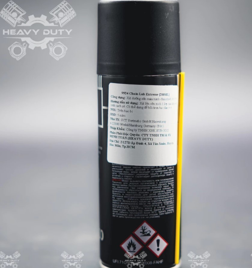 Senfineco 9924 Chain Lube Extreme Xịt Dưỡng Sên Không Văng 200ML