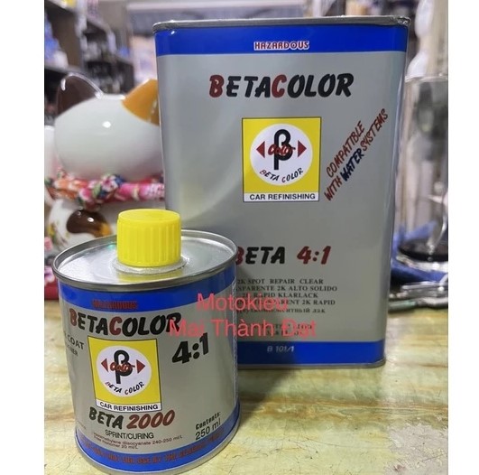 Sơn Bóng 2K Beta Tỷ Lệ 4:1 Nhanh Khô Giải Pháp Hoàn Thiện Sơn Ô Tô Xe Máy