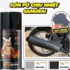 Sơn chịu nhiệt Samurai H2 màu đen nhám 300ml cho pô xe máy, ô tô