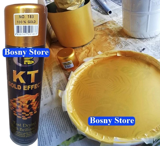 Sơn Mạ Vàng Hiệu Ứng Vàng, Crom, Gold Effect Bosny Thái Lan