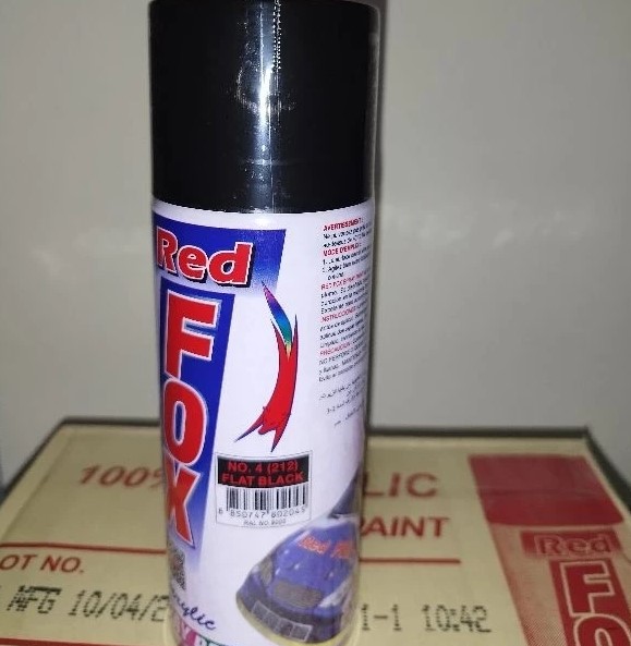 Sơn Xịt Đen Nhám 212 Red Fox Thái Lan: Trang Trí Và Bảo Vệ Bề Mặt Xe, Kim Loại Và Đồ Gia Dụng