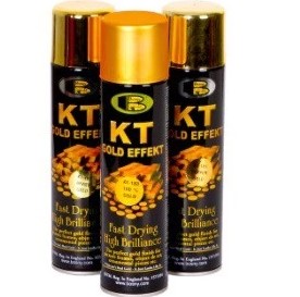Sơn Xịt Mạ Crom Vàng Bosny KT Gold Efect Spray