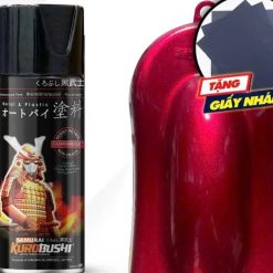 Sơn Xịt Màu Đỏ Candy Y138 Samurai 400ml Chính Hãng (Bắt Buộc Nền Bạc)