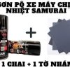 Sơn Xịt Pô Xe Chống Cháy Samurai Chịu Nhiệt Đen Mờ Và Bạc Mờ H2-H1