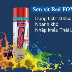 Sơn Xịt Red Fox Đủ Màu Gốc Acrylic 400cc Nhập Khẩu Thái Lan