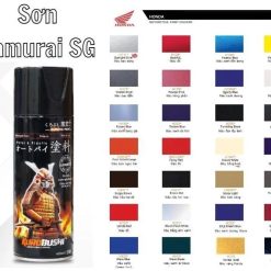 Sơn xịt Samurai chính hãng đủ màu chuyên dùng cho xe máy, ô tô và nhà cửa
