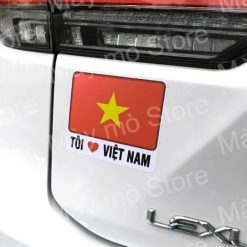 Sticker Dán Xe Cờ Việt Nam Tem Dán Tôi Yêu Việt Nam Trang Trí Ô Tô Xe Máy Chống Nước