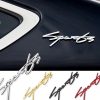 Tem Dán Xe Ô Tô Chữ "Sports" Kim Loại 3D Decal Sticker Trang Trí Xe Hơi Phong Cách Thể Thao