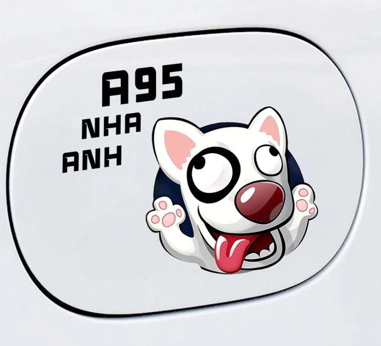 Tem Sticker Dán Nắp Bình Xăng Dầu Ô Tô Decal Phân Biệt Xăng A95 Dầu Diesel 0,001 Trang Trí Xe Hơi