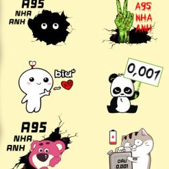 Tem Sticker Dán Nắp Bình Xăng Dầu Ô Tô Decal Phân Biệt Xăng A95 Dầu Diesel 0,001 Trang Trí Xe Hơi