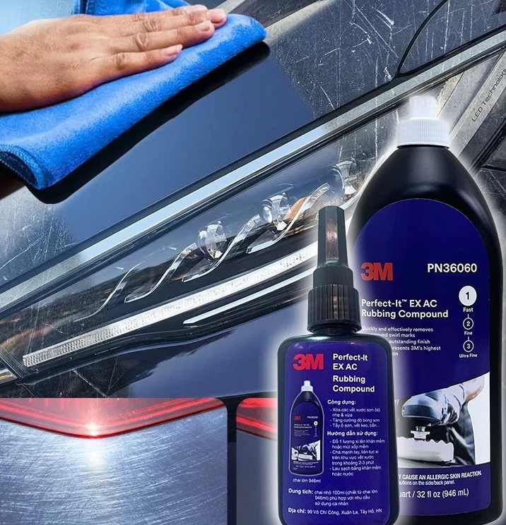 Xi Xóa Xước Sơn Xe Ô Tô 3M Xử Lý Xước Sơn Hiệu Quả, Tẩy Vết Bẩn Và Phục Hồi Độ Bóng