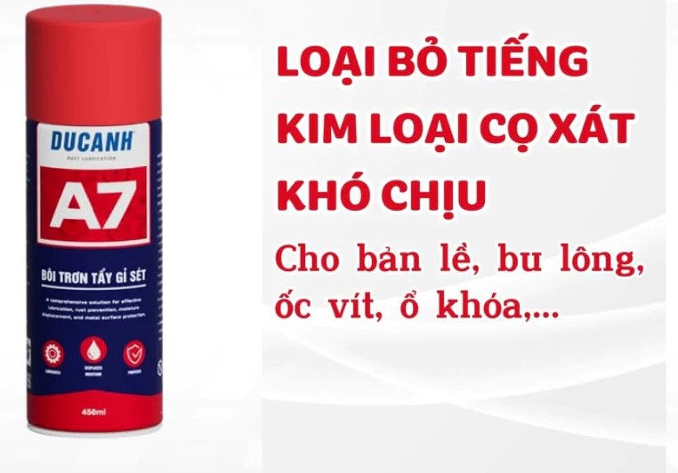 Xịt Bôi Trơn Rỉ Sét A7 450ml (380g) Chính Hãng Ducanhbond
