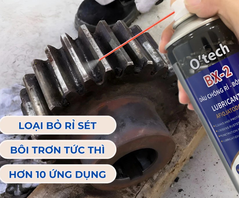 Xịt Chống Rỉ Sét Và Dầu Bôi Trơn Đa Năng O'TECH BX-2 Lubricant Oil 450ml